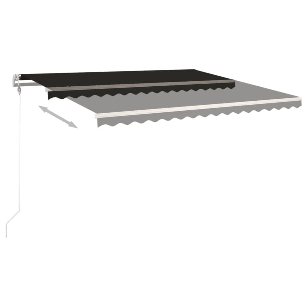 Automatická zatahovací markýza 450 x 350 cm antracitová