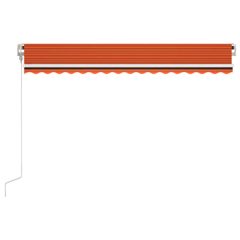 Automatická zatahovací markýza 450 x 350 cm oranžovo-hnědá