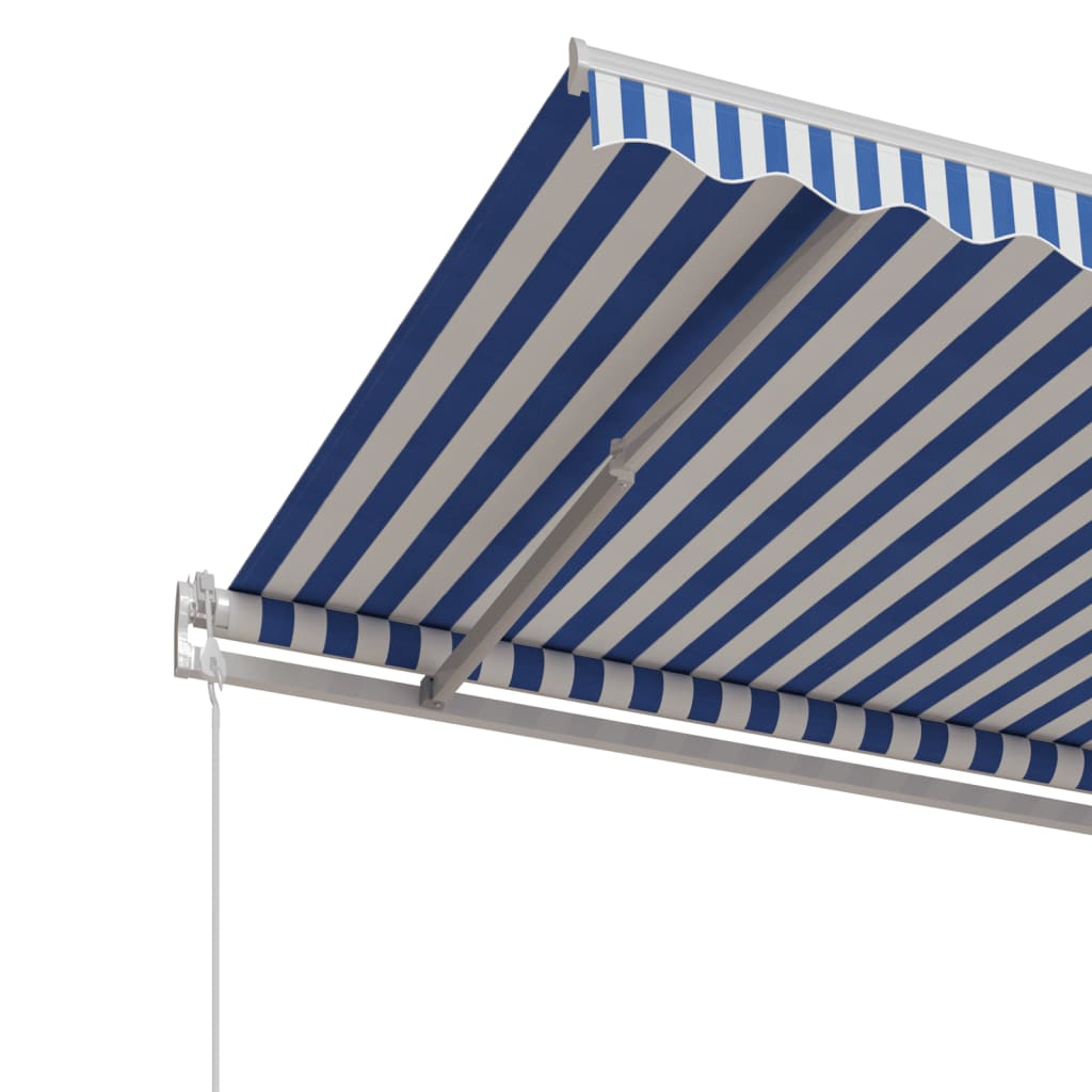 Automatická zatahovací markýza 500 x 350 cm modrobílá