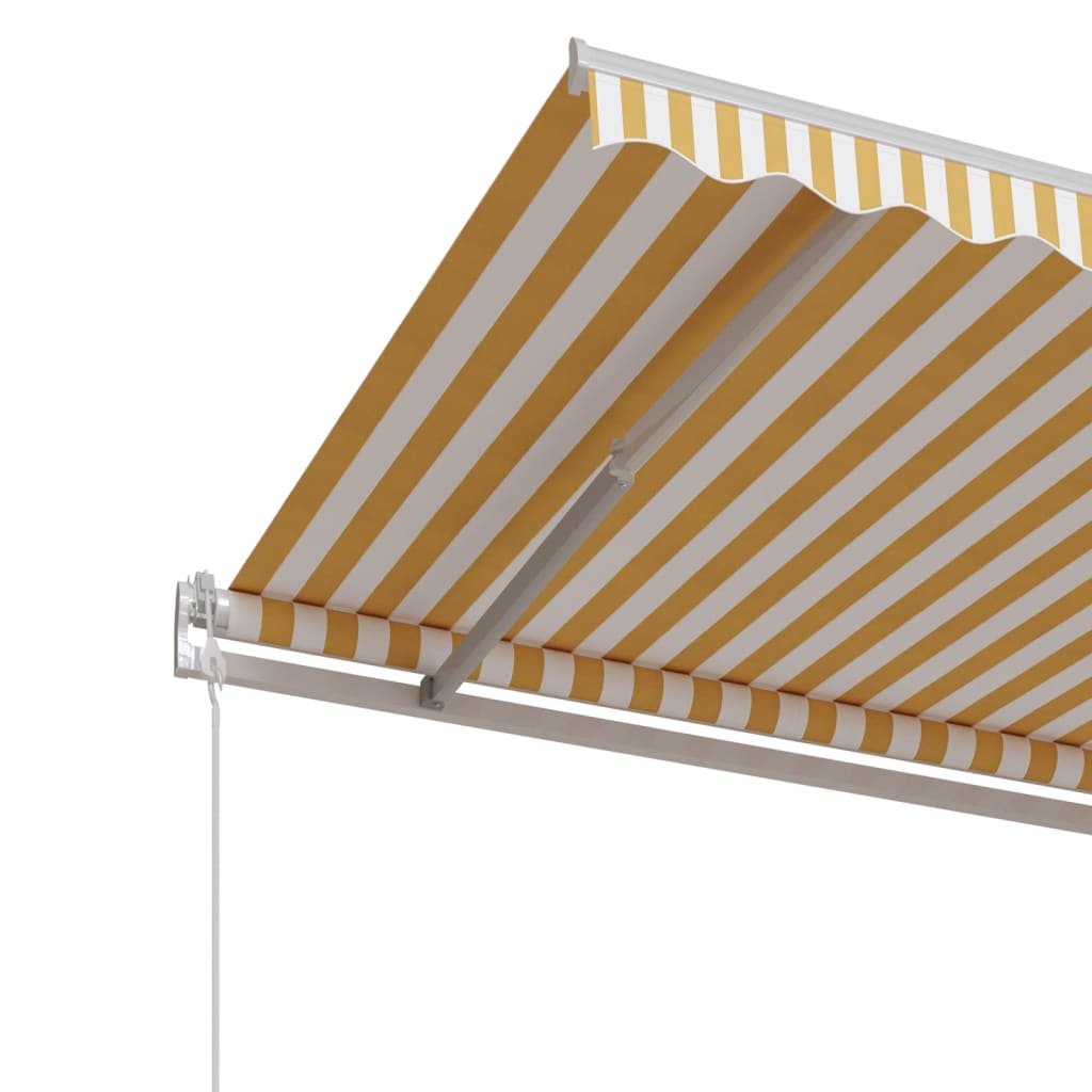 Automatická zatahovací markýza 500 x 350 cm žlutobílá