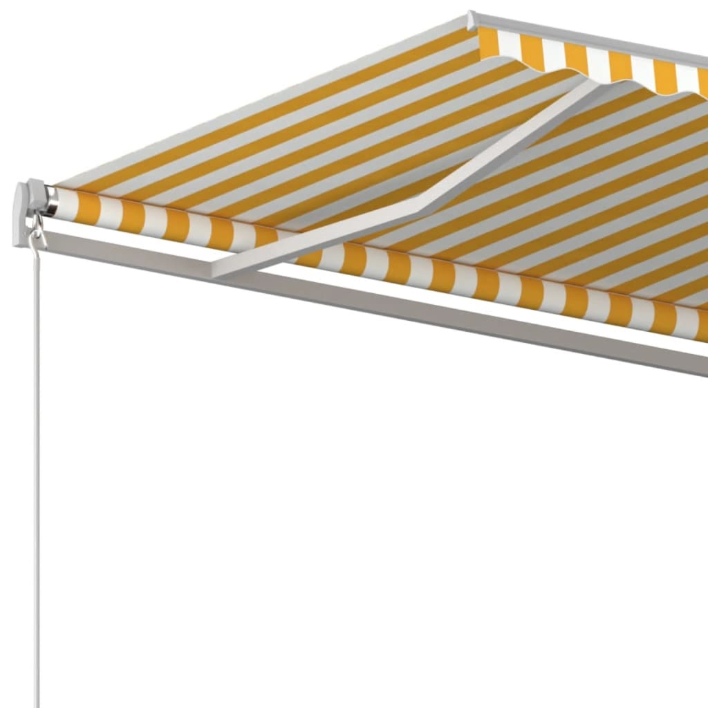 Ručně zatahovací markýza 600 x 350 cm žlutobílá