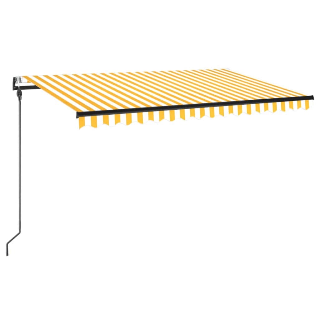 Automatická zatahovací markýza 450 x 300 cm žlutobílá