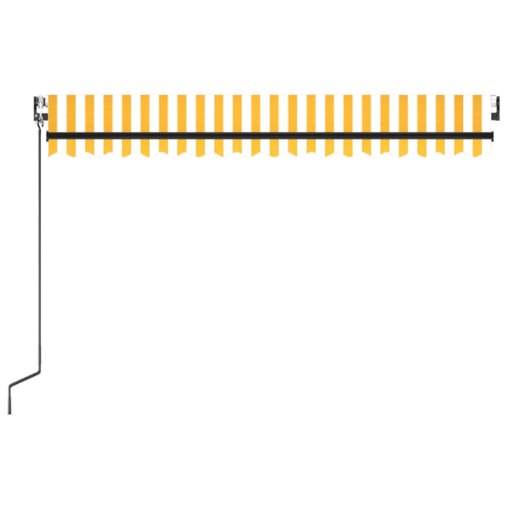 Automatická zatahovací markýza 450 x 300 cm žlutobílá