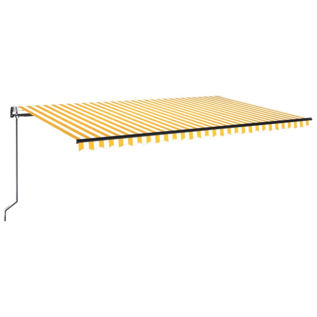 Automatická zatahovací markýza 500 x 300 cm žlutobílá