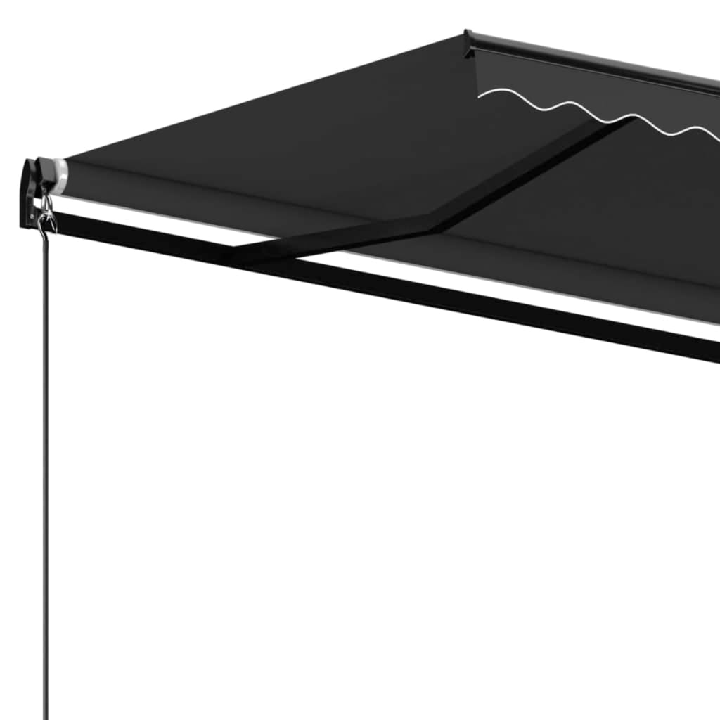 Ručně zatahovací markýza 450 x 350 cm antracitová