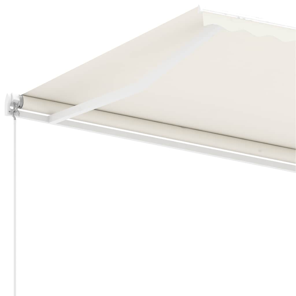Volně stojící ručně zatahovací markýza 300 x 250 cm krémová