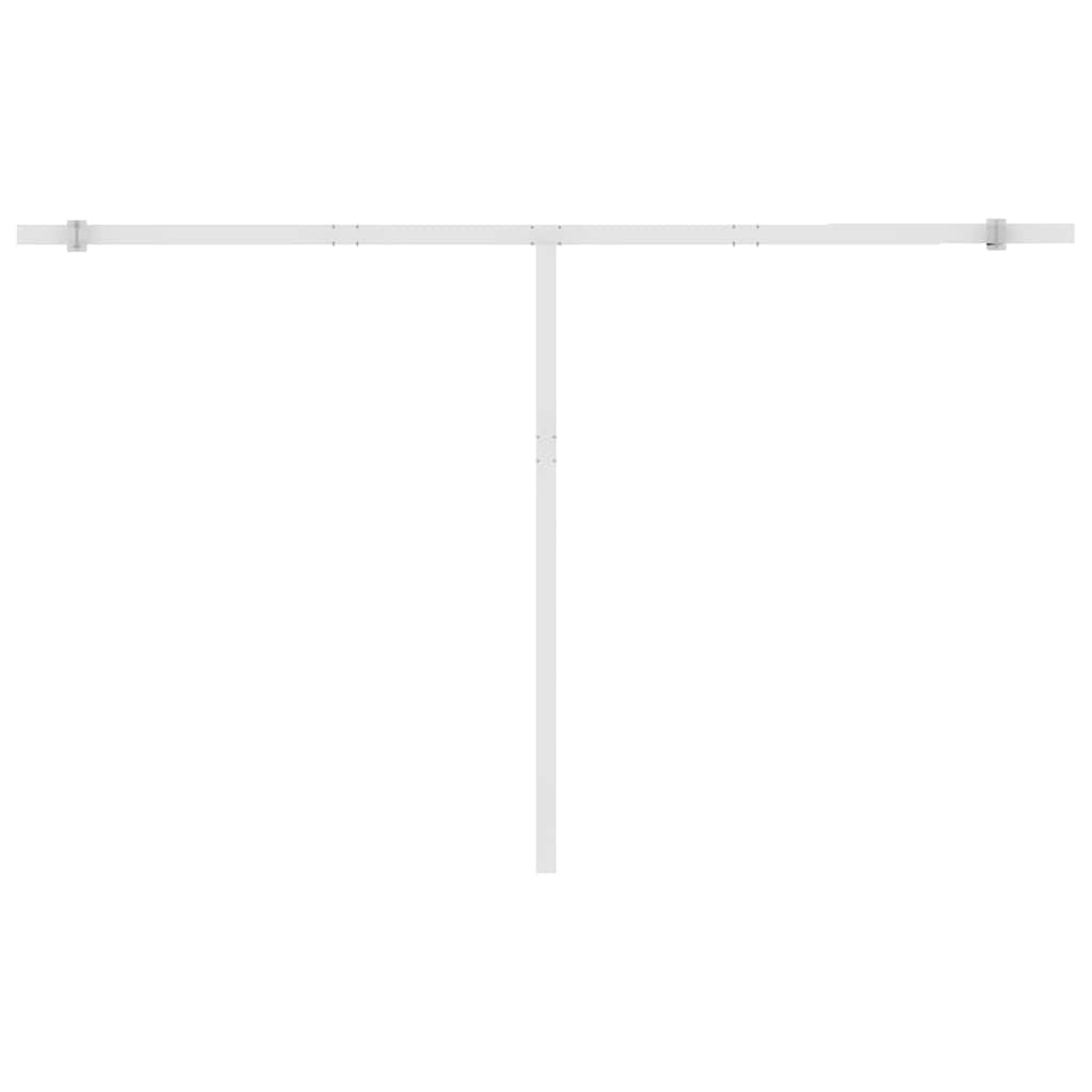 Ručně zatahovací markýza s LED světlem 400 x 350 cm antracitová