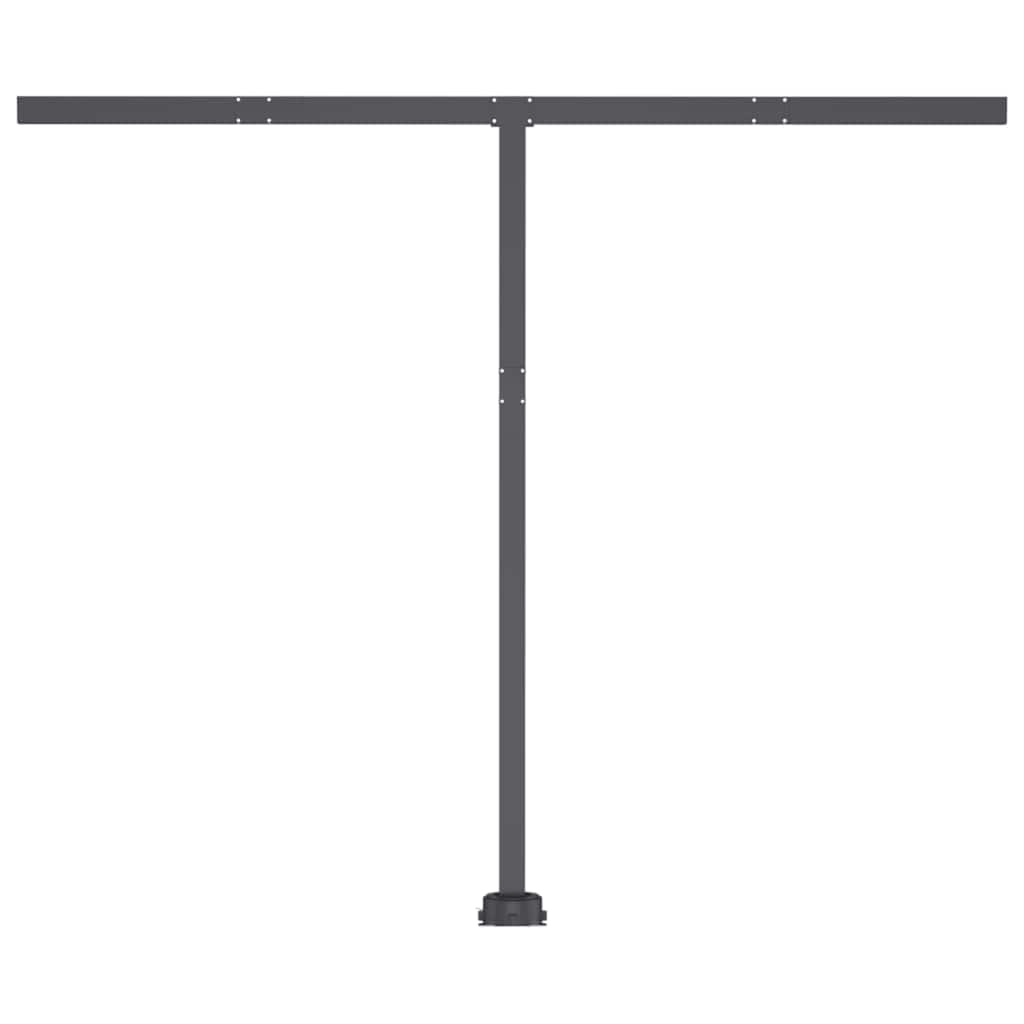 Ručně zatahovací markýza s LED světlem 350 x 250 cm antracitová