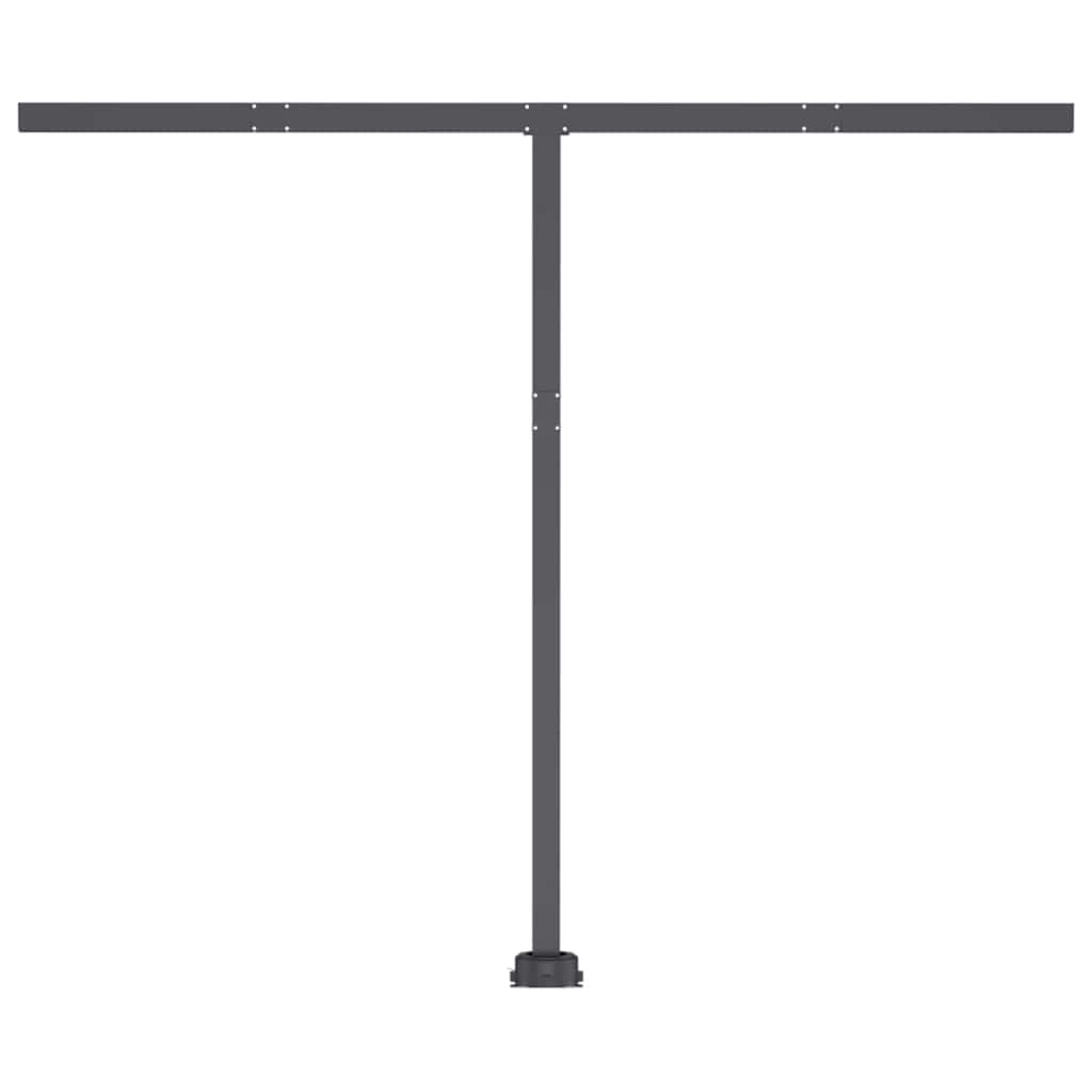 Ručně zatahovací markýza s LED světlem 350x250 cm oranžovohnědá