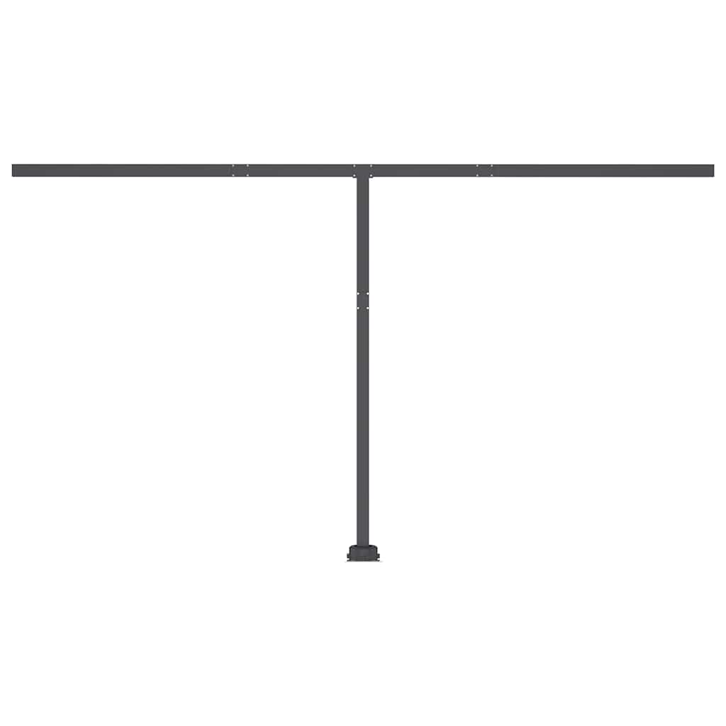 Ručně zatahovací markýza s LED světlem 400 x 300 cm žlutobílá