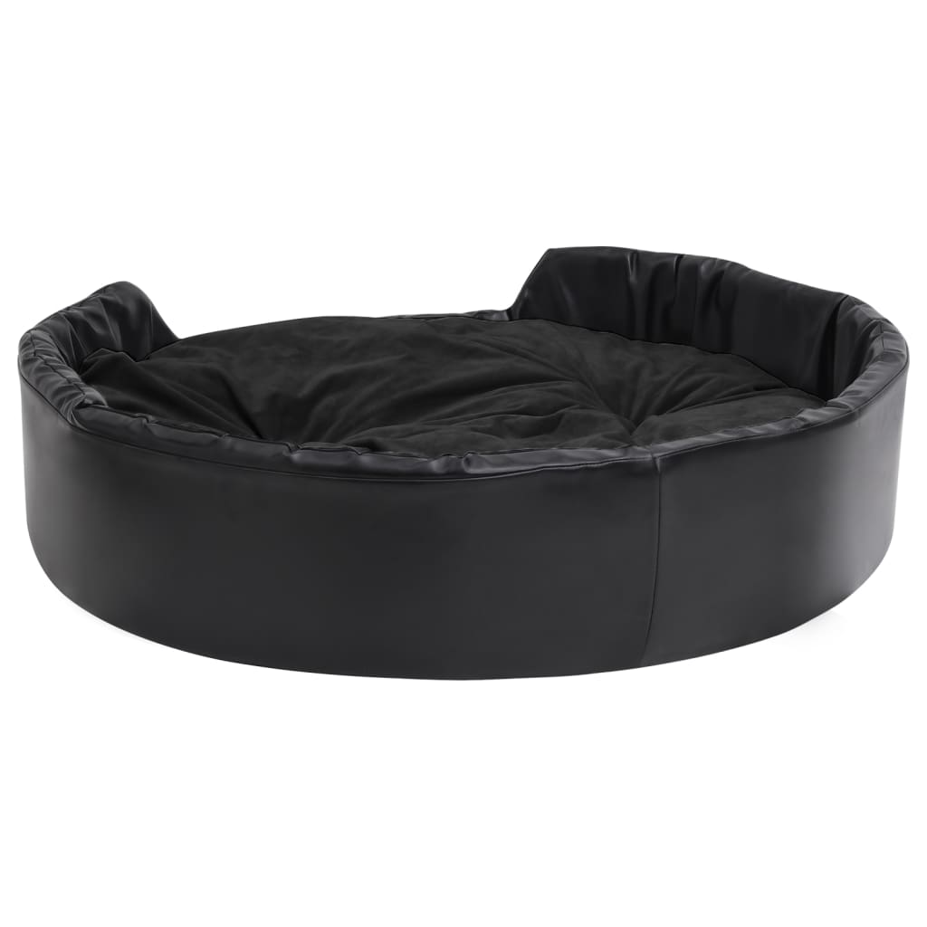 Pelíšek pro psy černý 99 x 89 x 21 cm plyš a umělá kůže