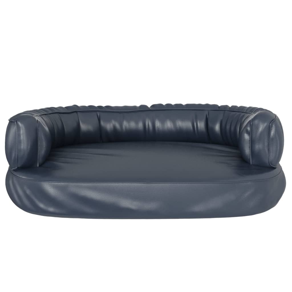 Ergonomický molitanový pelíšek pro psy modrý 60x42cm umělá kůže