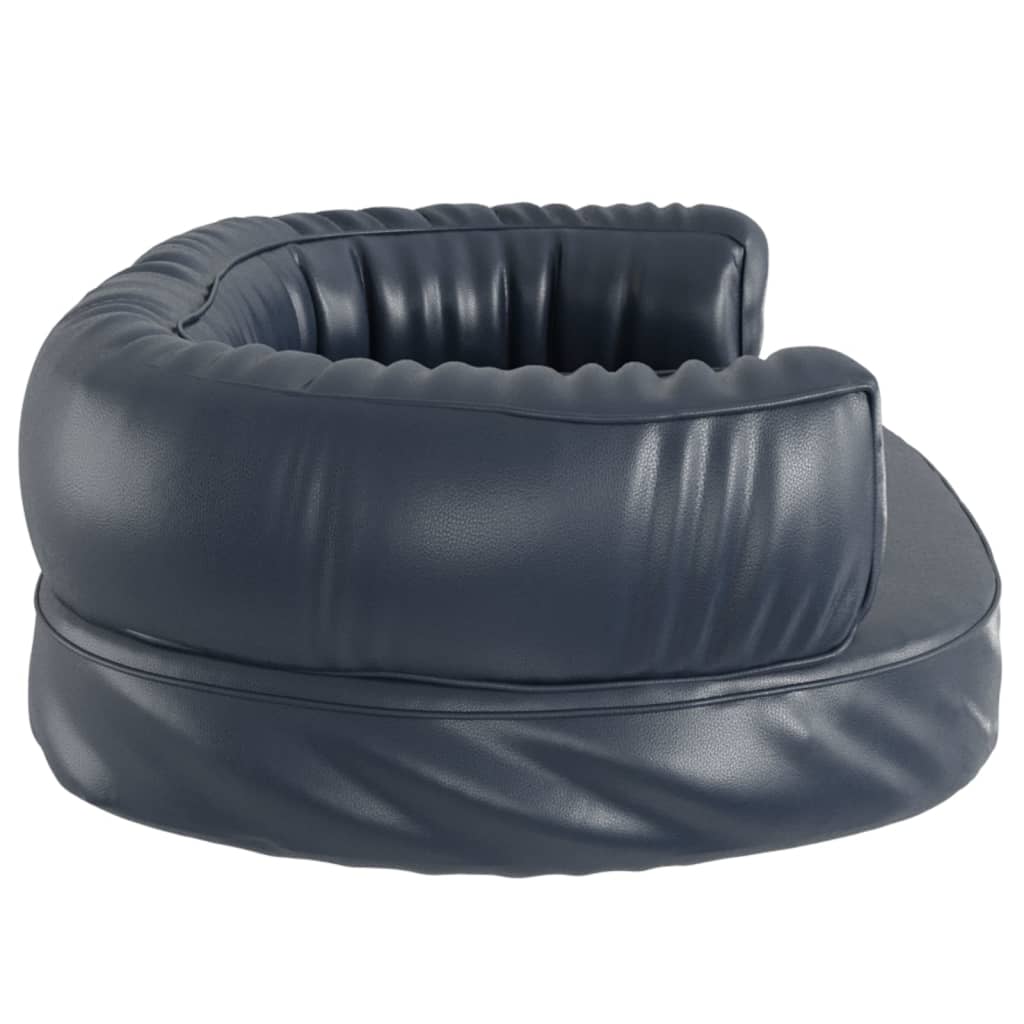 Ergonomický molitanový pelíšek pro psy modrý 60x42cm umělá kůže