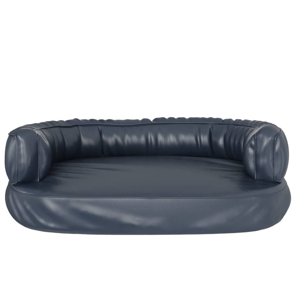 Ergonomický molitanový pelíšek pro psy modrý 75x53cm umělá kůže