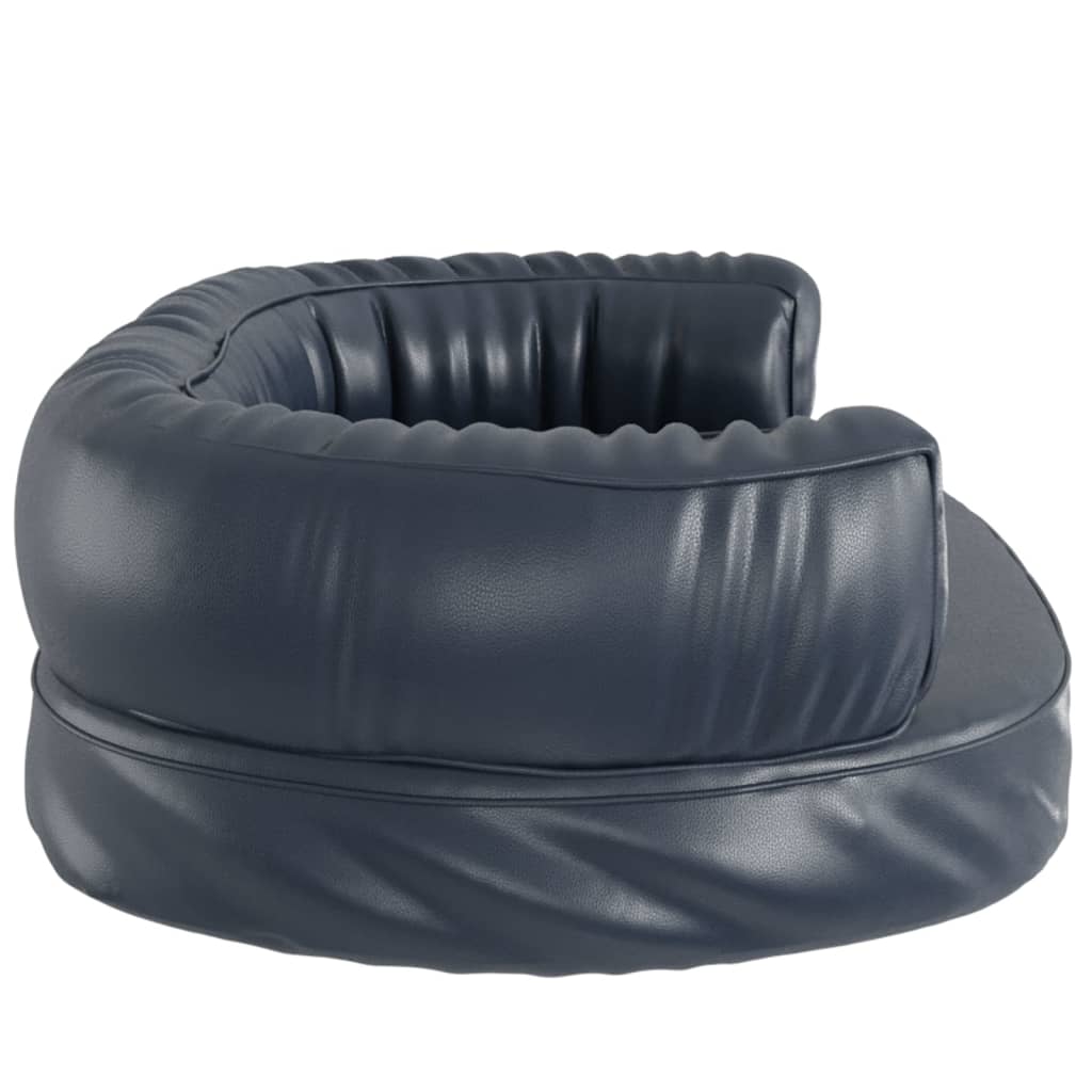 Ergonomický molitanový pelíšek pro psy modrý 75x53cm umělá kůže