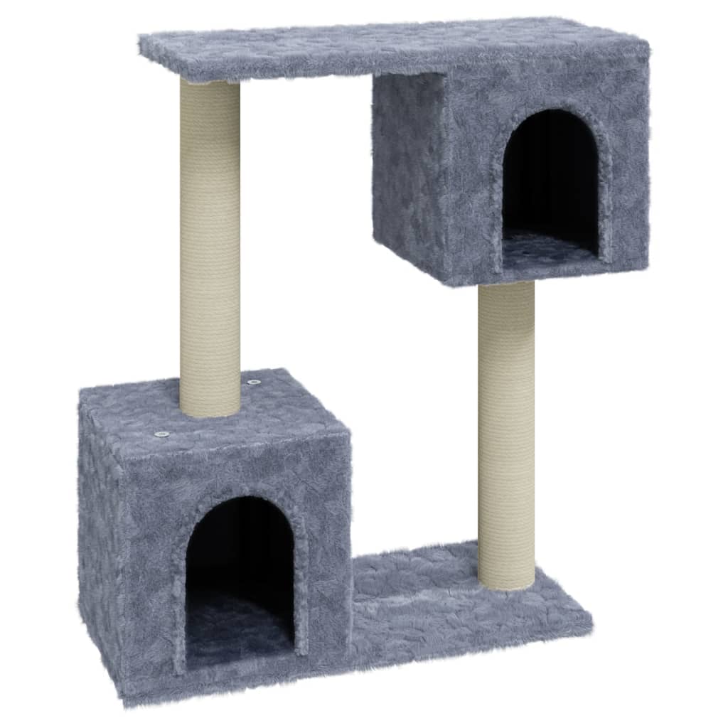 Škrabadlo pro kočky se sisalovými sloupky světle šedé 60 cm