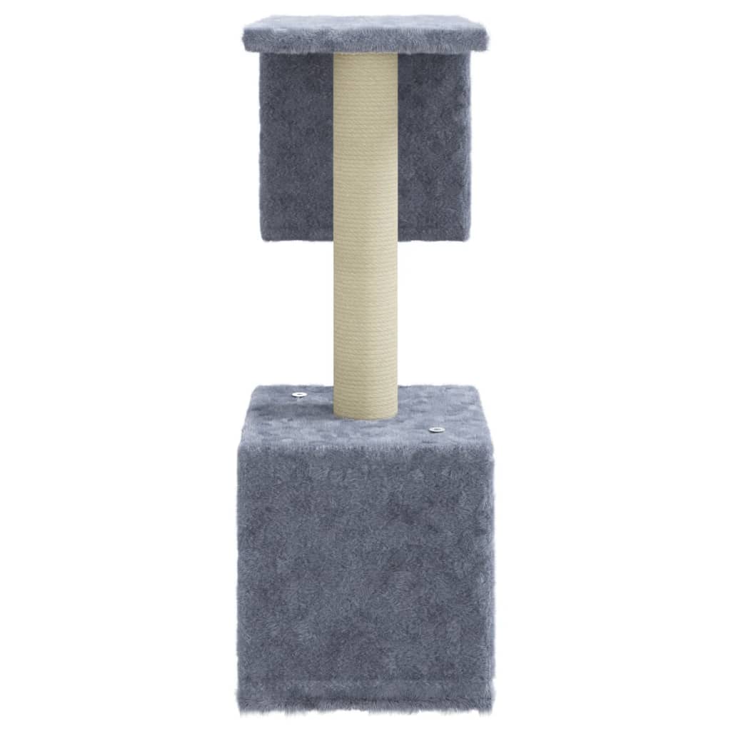Škrabadlo pro kočky se sisalovými sloupky světle šedé 60 cm