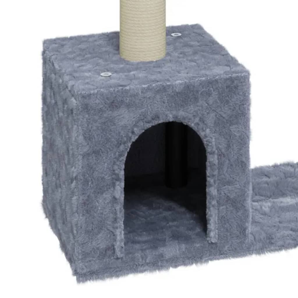 Škrabadlo pro kočky se sisalovými sloupky světle šedé 60 cm