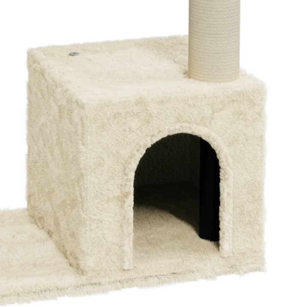 Škrabadlo pro kočky se sisalovými sloupky krémové 70 cm