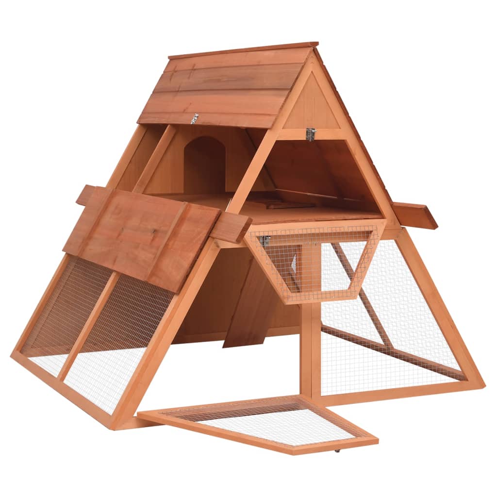 Králíkárna 152 x 127 x 109,5 cm masivní jedlové dřevo