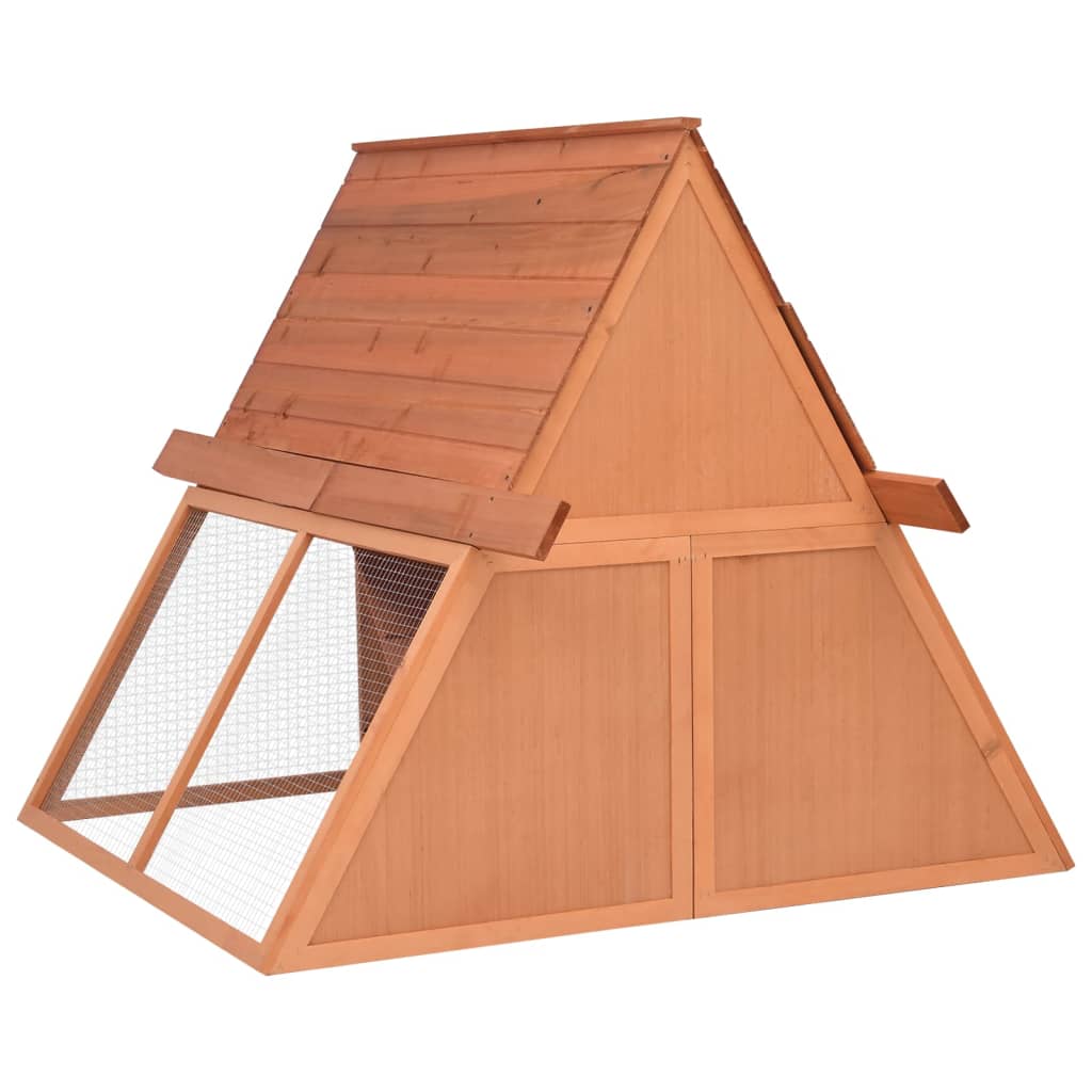 Králíkárna 152 x 127 x 109,5 cm masivní jedlové dřevo