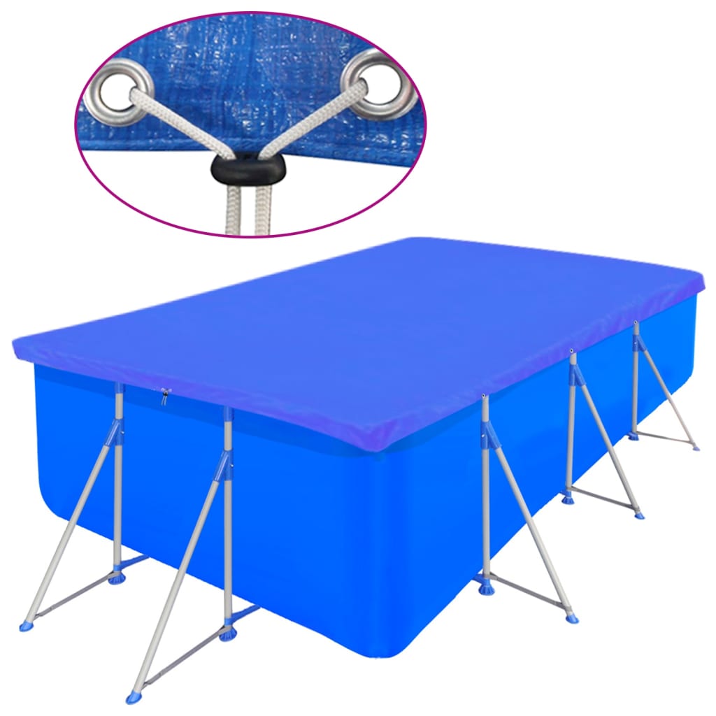 Krycí plachty na bazén 2 ks PE obdélníkové 90 g/m² 540 x 270 cm