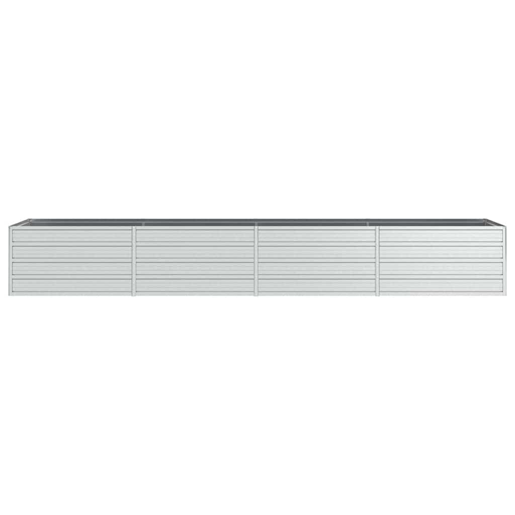 Zahradní vyvýšený záhon 320x80x45 cm pozinkovaná ocel stříbrný