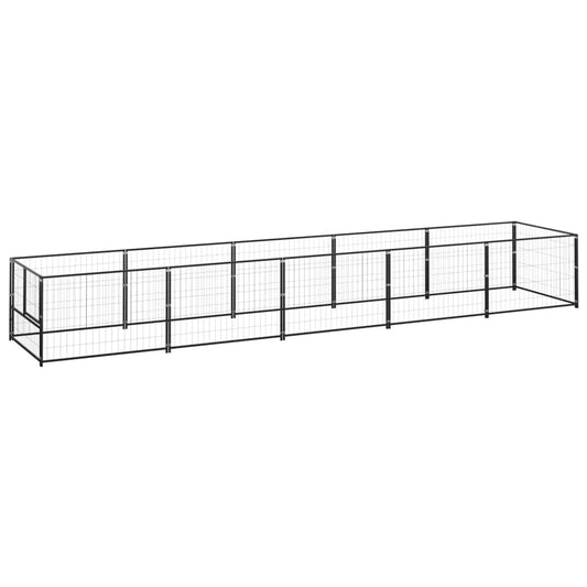 Psí kotec černý 5 m² ocel