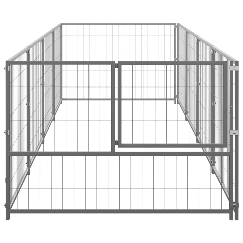 Psí kotec stříbrný 4 m² ocel