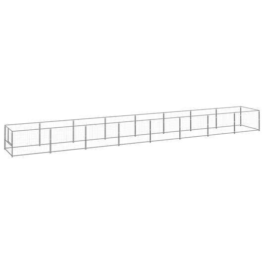 Psí kotec stříbrný 8 m² ocel