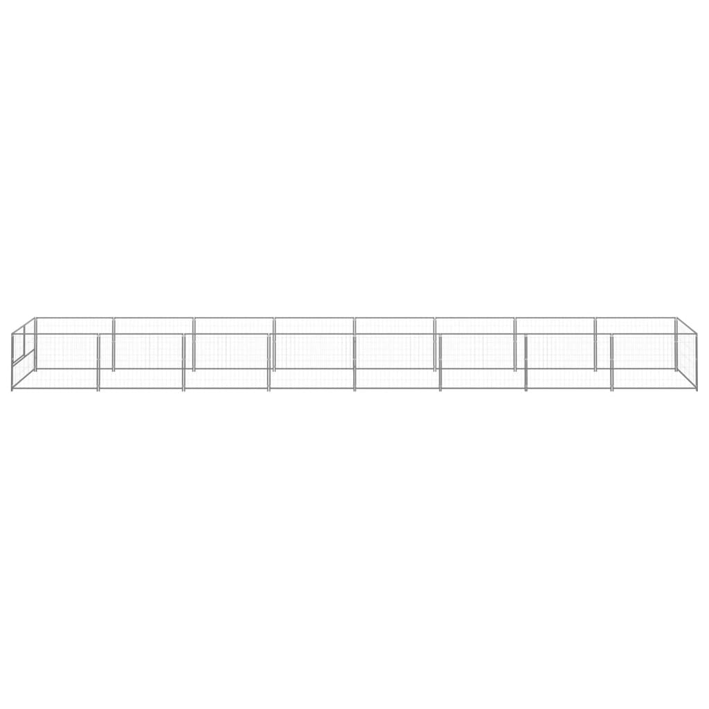 Psí kotec stříbrný 8 m² ocel