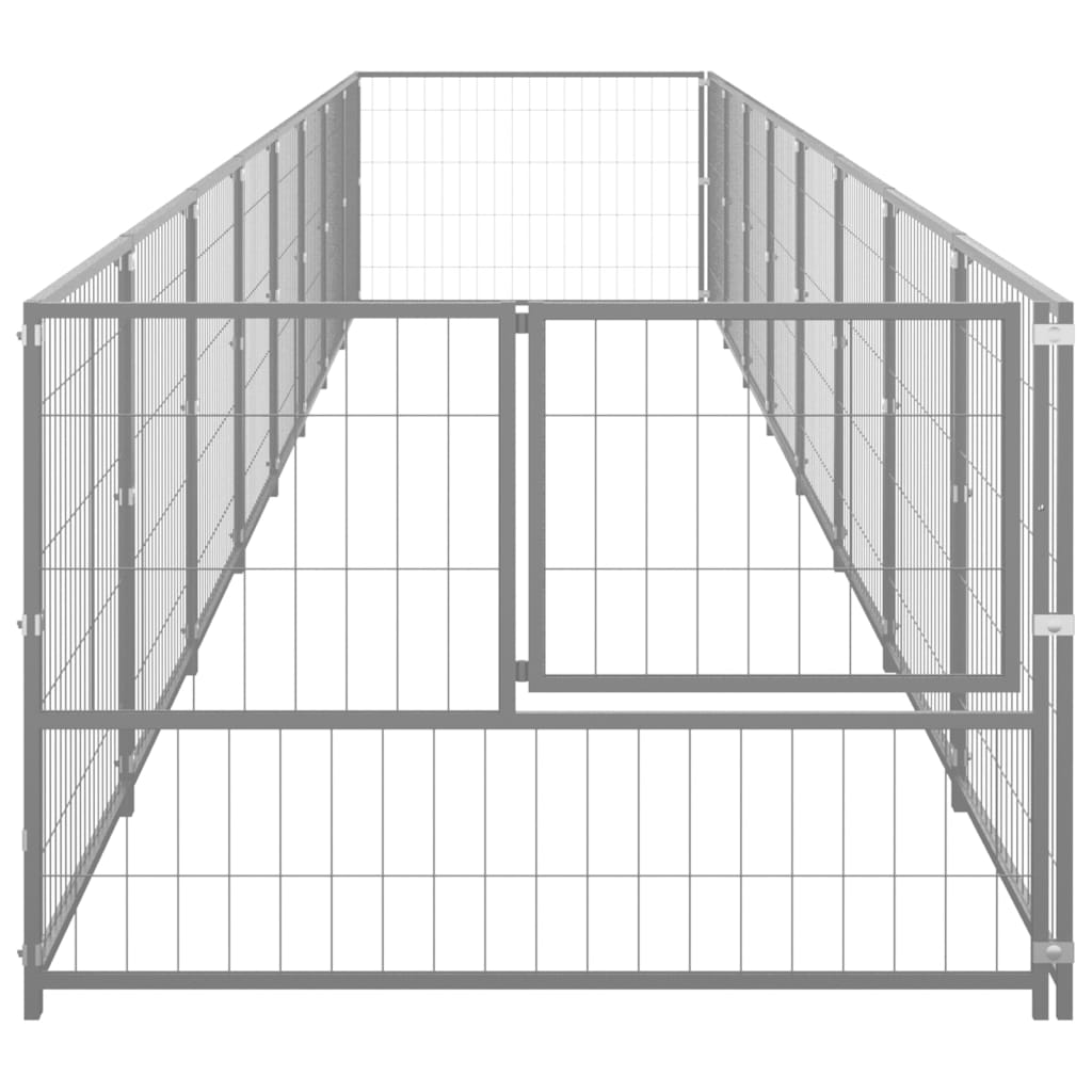 Psí kotec stříbrný 8 m² ocel