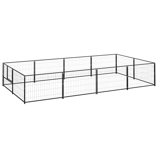 Psí kotec černý 8 m² ocel