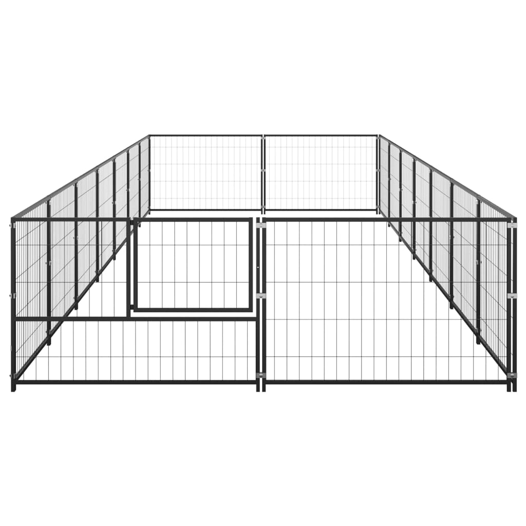 Psí kotec černý 14 m² ocel