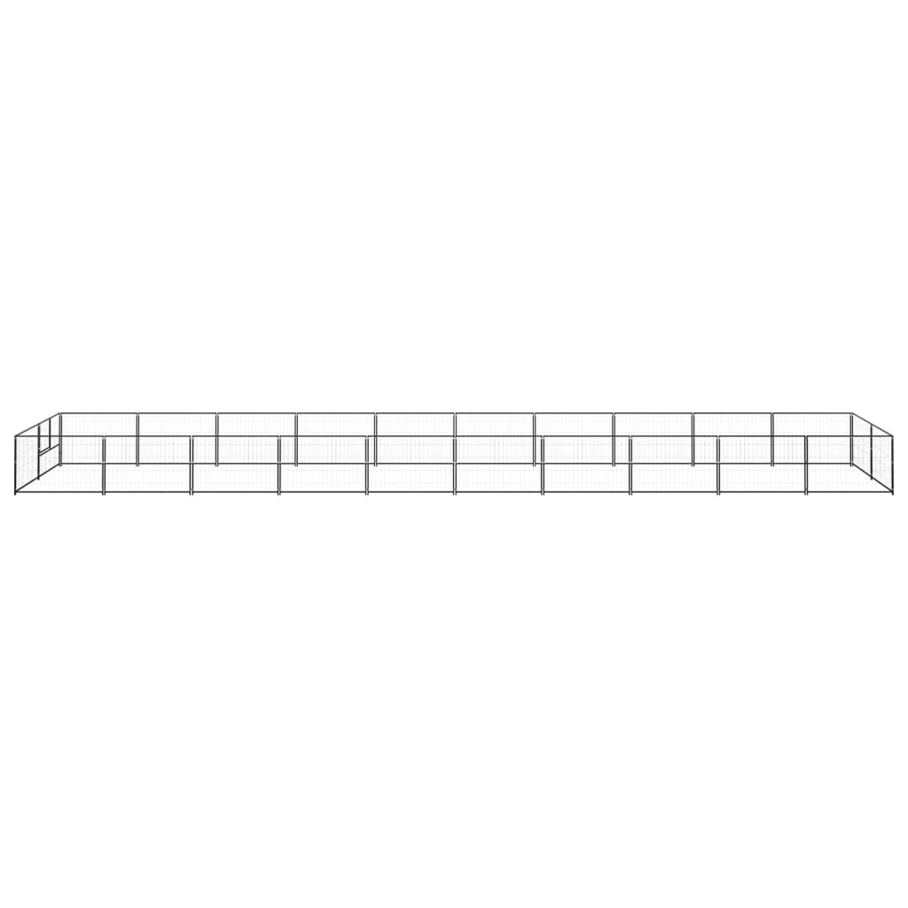 Psí kotec černý 20 m² ocel