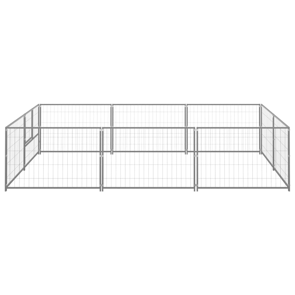Psí kotec stříbrný 6 m² ocel