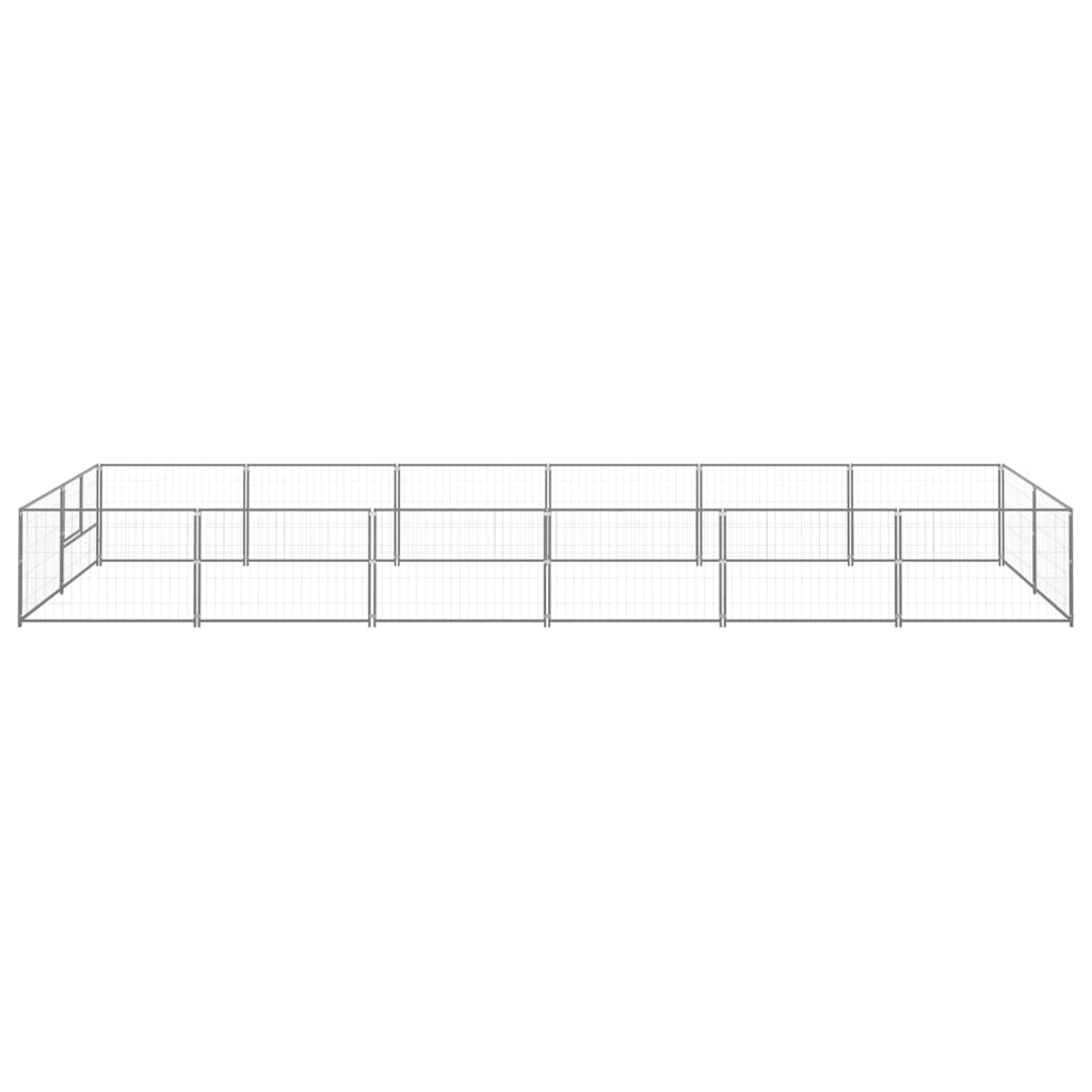 Psí kotec stříbrný 12 m² ocel