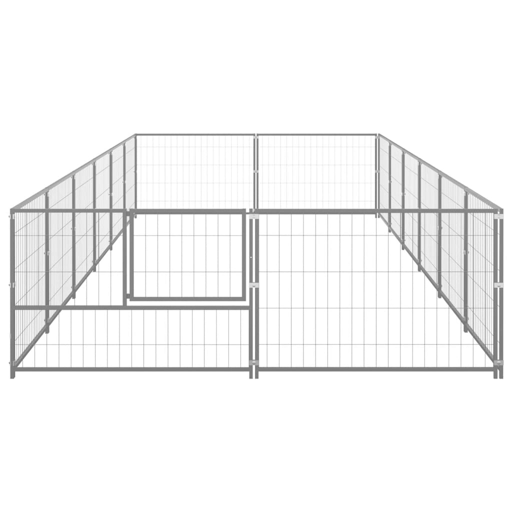 Psí kotec stříbrný 12 m² ocel