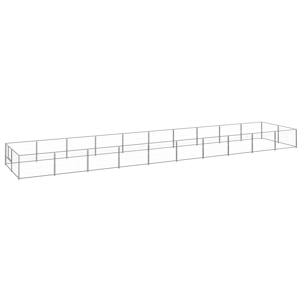 Psí kotec stříbrný 20 m² ocel