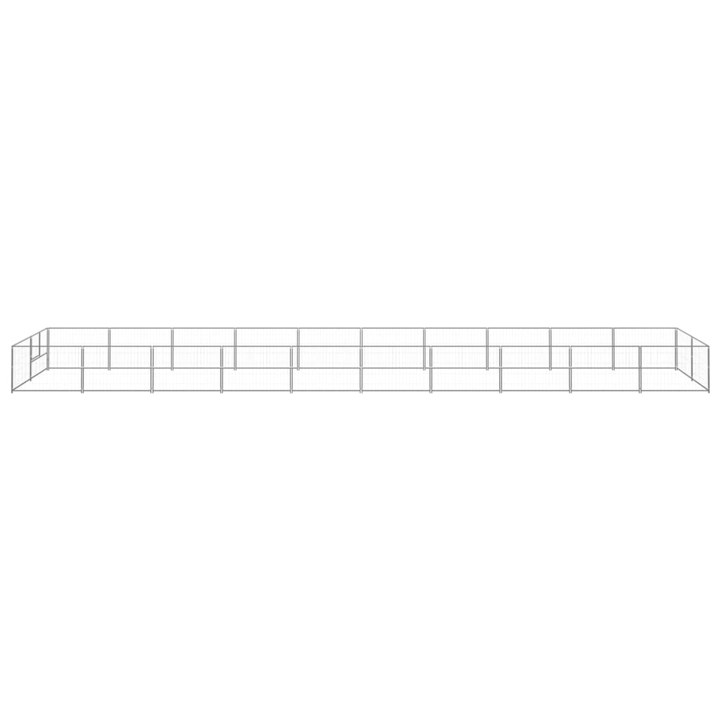 Psí kotec stříbrný 20 m² ocel