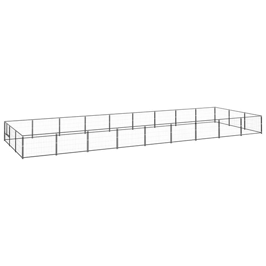 Psí kotec černý 27 m² ocel