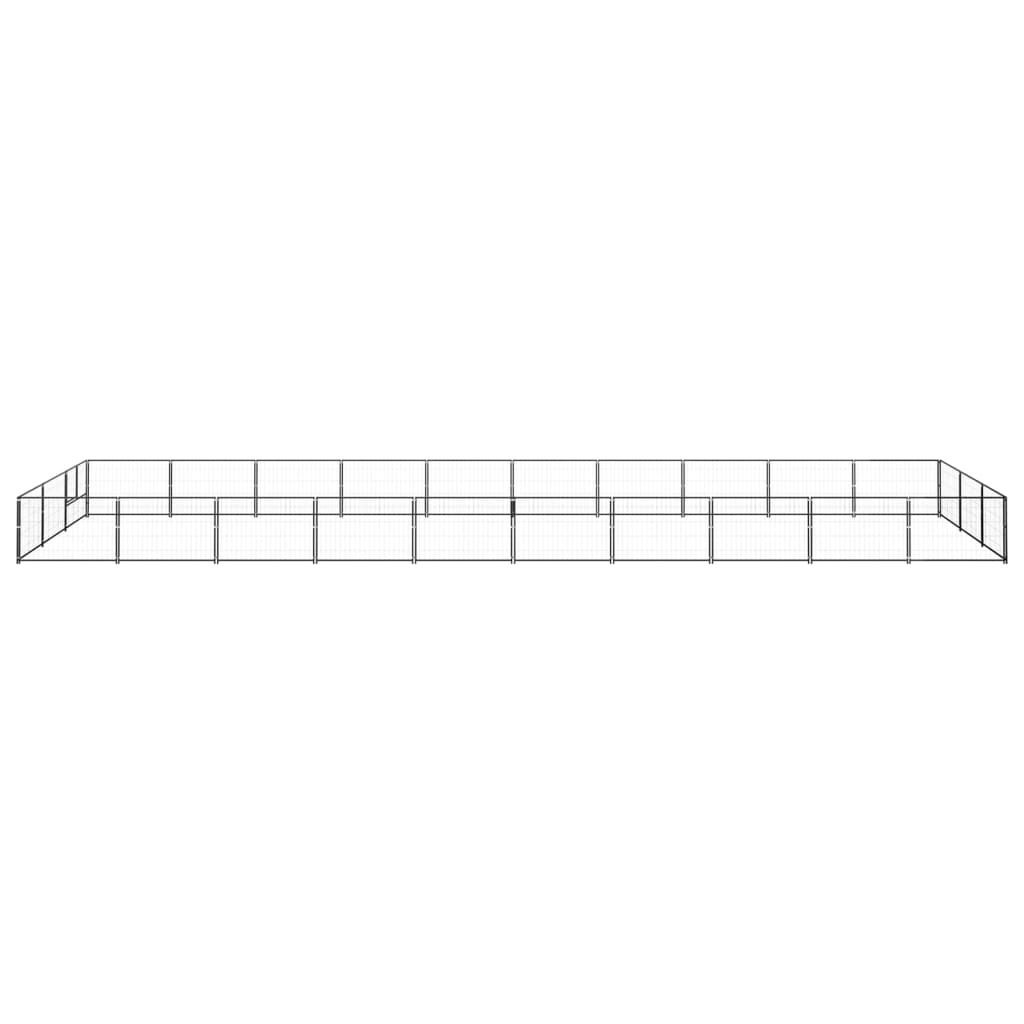 Psí kotec černý 30 m² ocel