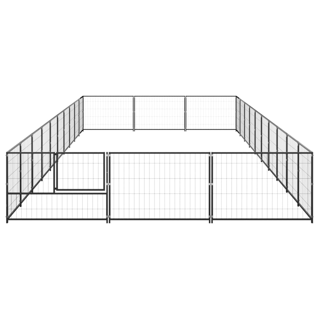 Psí kotec černý 30 m² ocel