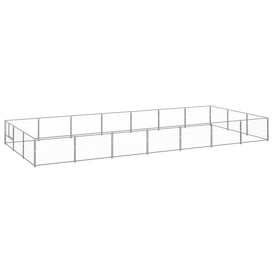 Psí kotec stříbrný 21 m² ocel