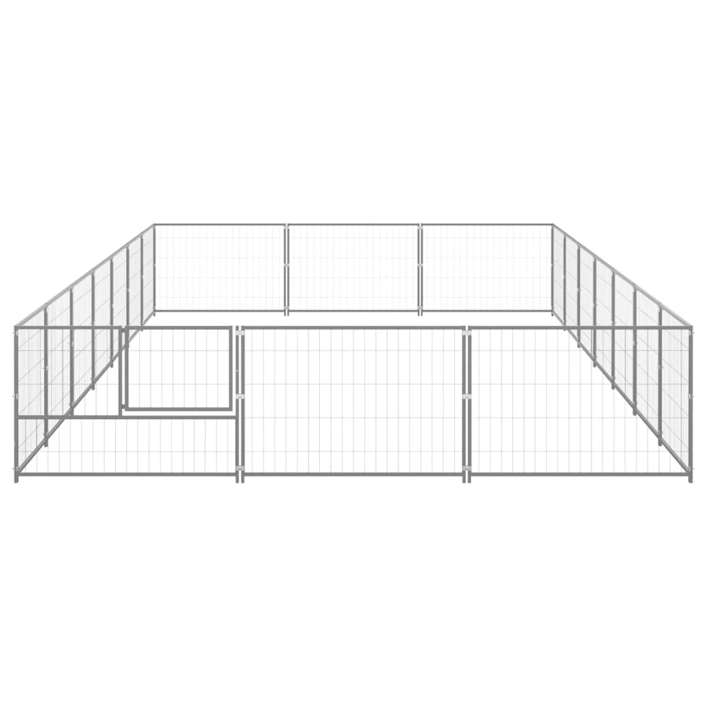 Psí kotec stříbrný 21 m² ocel