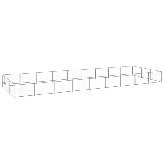 Psí kotec stříbrný 27 m² ocel