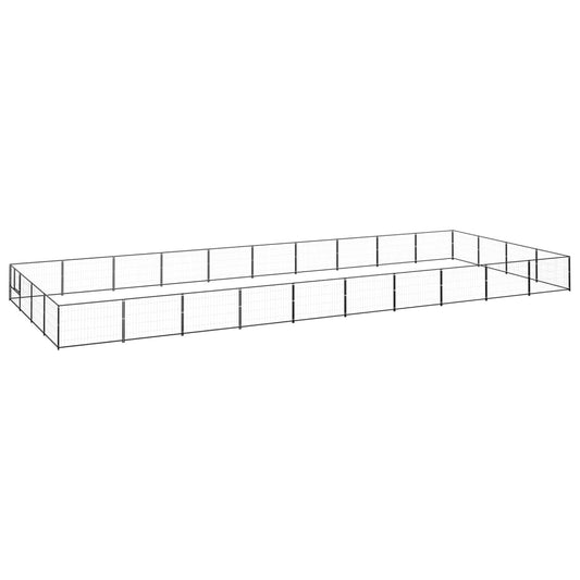 Psí kotec černý 40 m² ocel