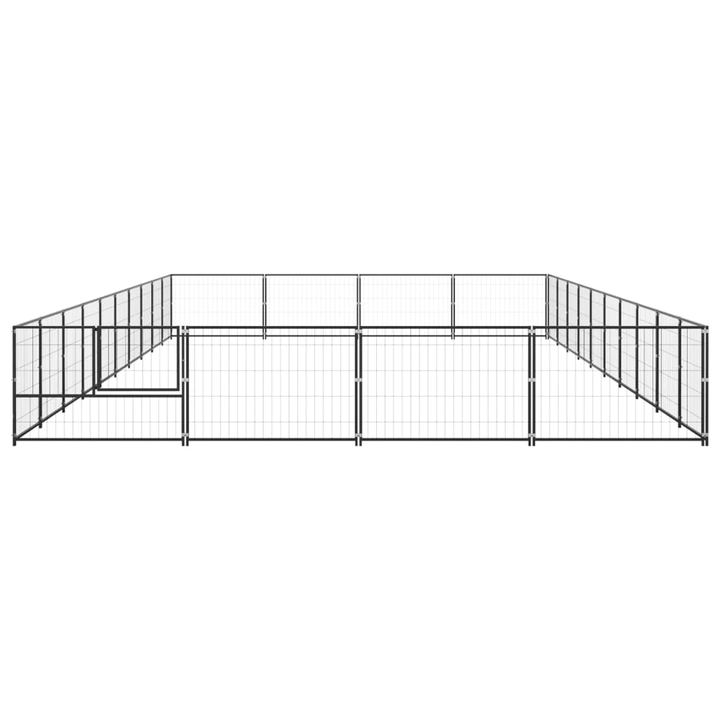 Psí kotec černý 40 m² ocel