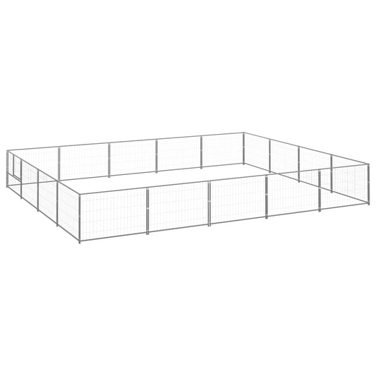 Psí kotec stříbrný 20 m² ocel