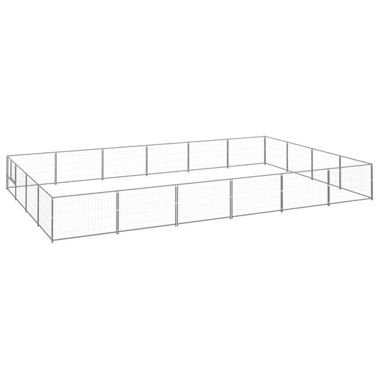 Psí kotec stříbrný 24 m² ocel